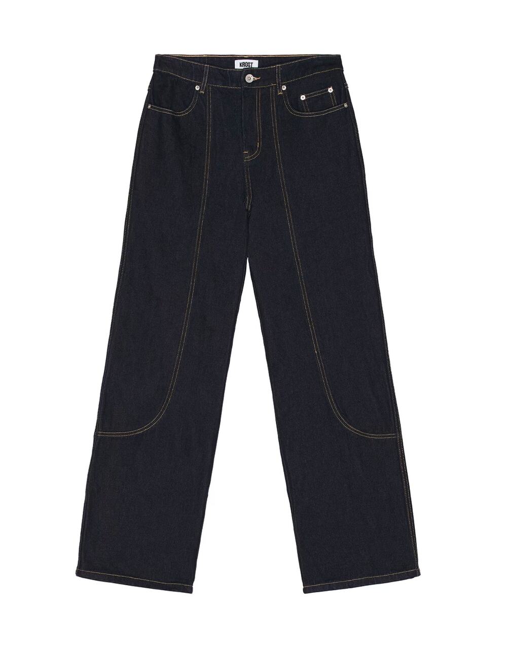 Krost Crosby Wide Leg Relaxed Fit Denim Jeans Indigo Wash XS